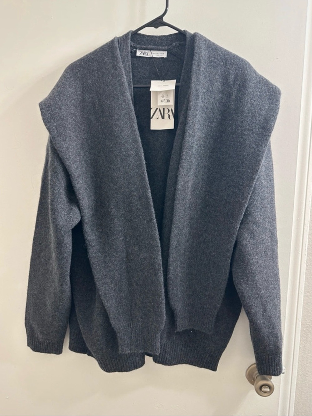 Zara 100% Wool Knotted Cardigan